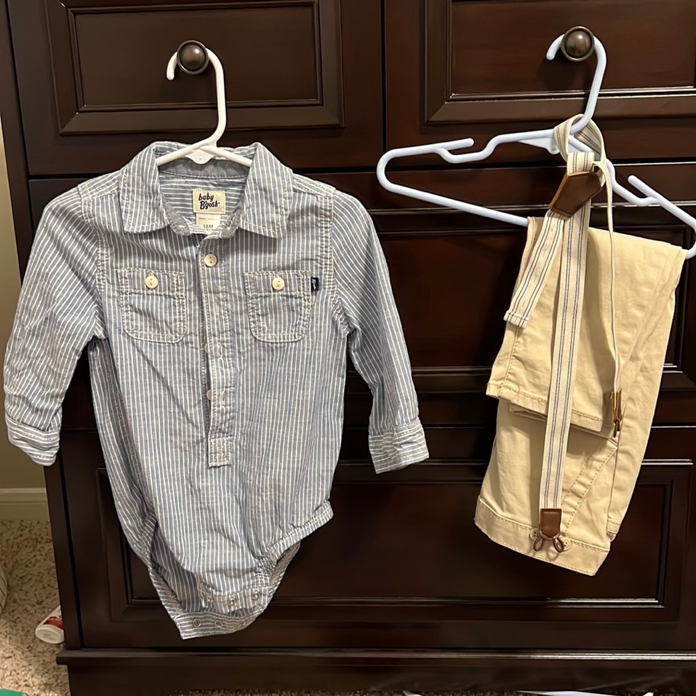 Baby B’Gosh overall set, size 18mo and 24 mo.